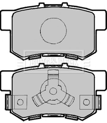 BORG & BECK Комплект тормозных колодок, дисковый тормоз BBP1985